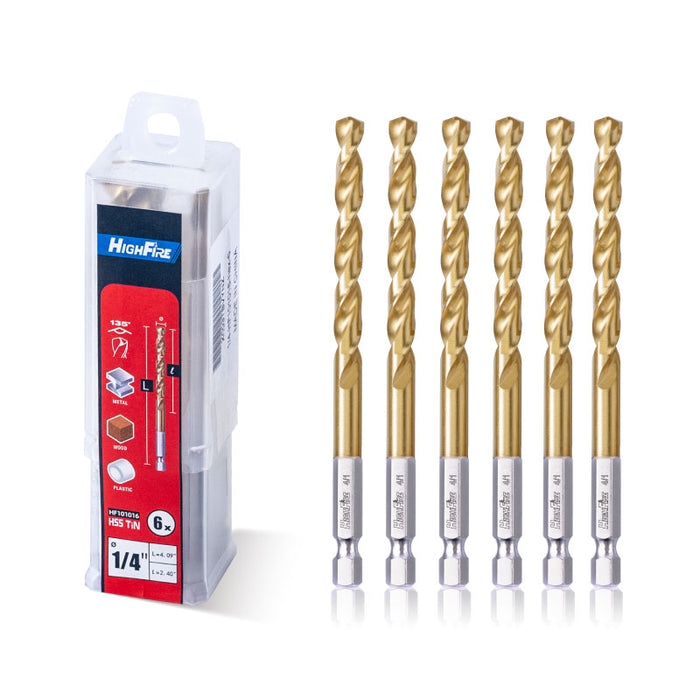 1/4" Hex Shank Drill Bits(6 Pcs)