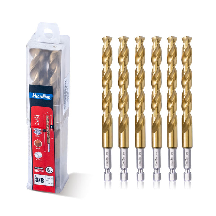 3/8" Hex Shank Drill Bits(6 Pcs)