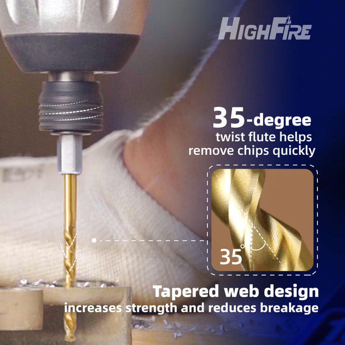 3/8" Hex Shank Drill Bits(6 Pcs)