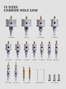 20PCS  Carbide Hole Saw Kit