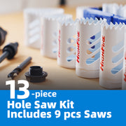 13pcs Bi-metal Hole Saw Kit