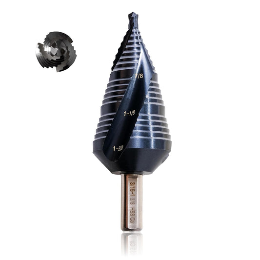 3/16"-1 3/8” M35 Cobalt Step Drill Bit