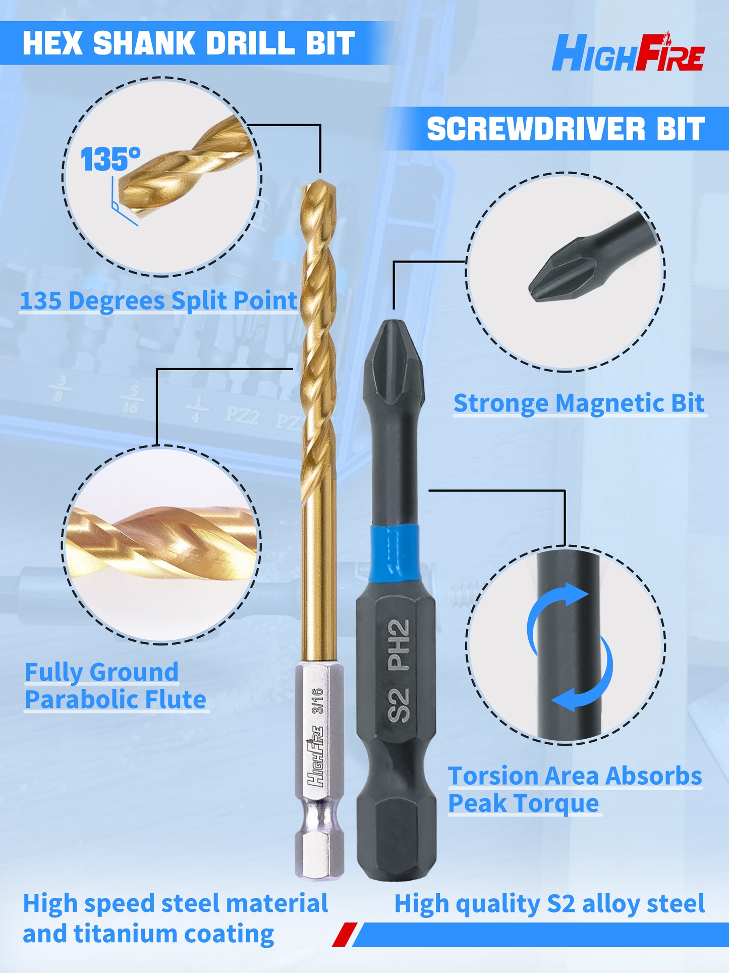 48pcs Impact Driver Bit Set